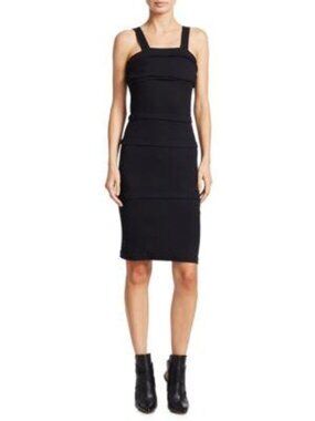 Helmut Lang x Shayne Oliver Layered Ribbed Cotton Dress Black - Large NWOT